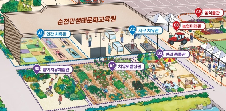 '2023 국제농업박람회' 에서 운영될 12개 전시·체험·판매관 중 일부 <국제농업박람회 제공>